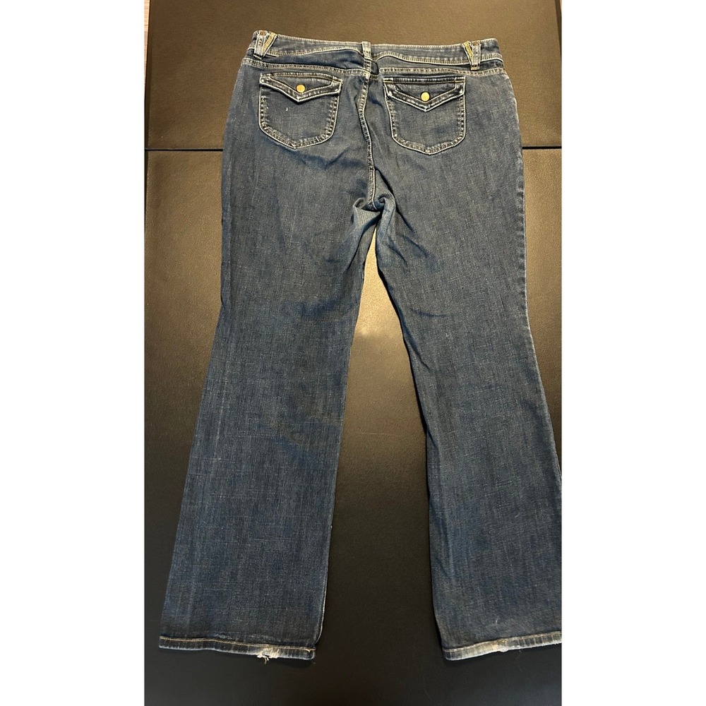 Simply Vera Vera Wang Dark Wash Bootcut Jeans Blue Mid Rise Size 14 1567 - Picture 2 of 11
